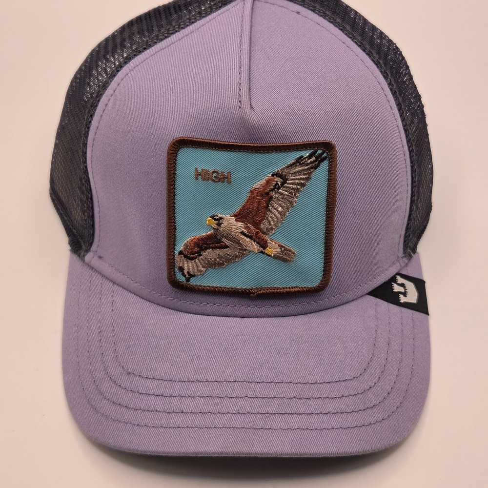 Goorin Bros The Animal Farm Trucker Baseball Hat Cap Mesh High Bird Purple